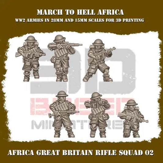 WW2 BRITISH ARMY AFRICA SMG SQUAD | 3DBreed 15mm Wargaming Miniatures