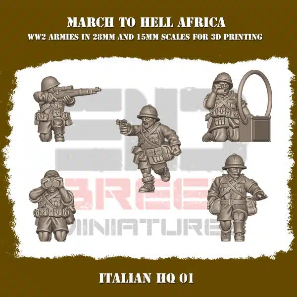 WW2 REGIO ESERCITO HQ 01 | 3DBreed 15mm Wargaming Miniatures