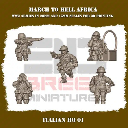WW2 REGIO ESERCITO HQ 01 | 3DBreed 15mm Wargaming Miniatures