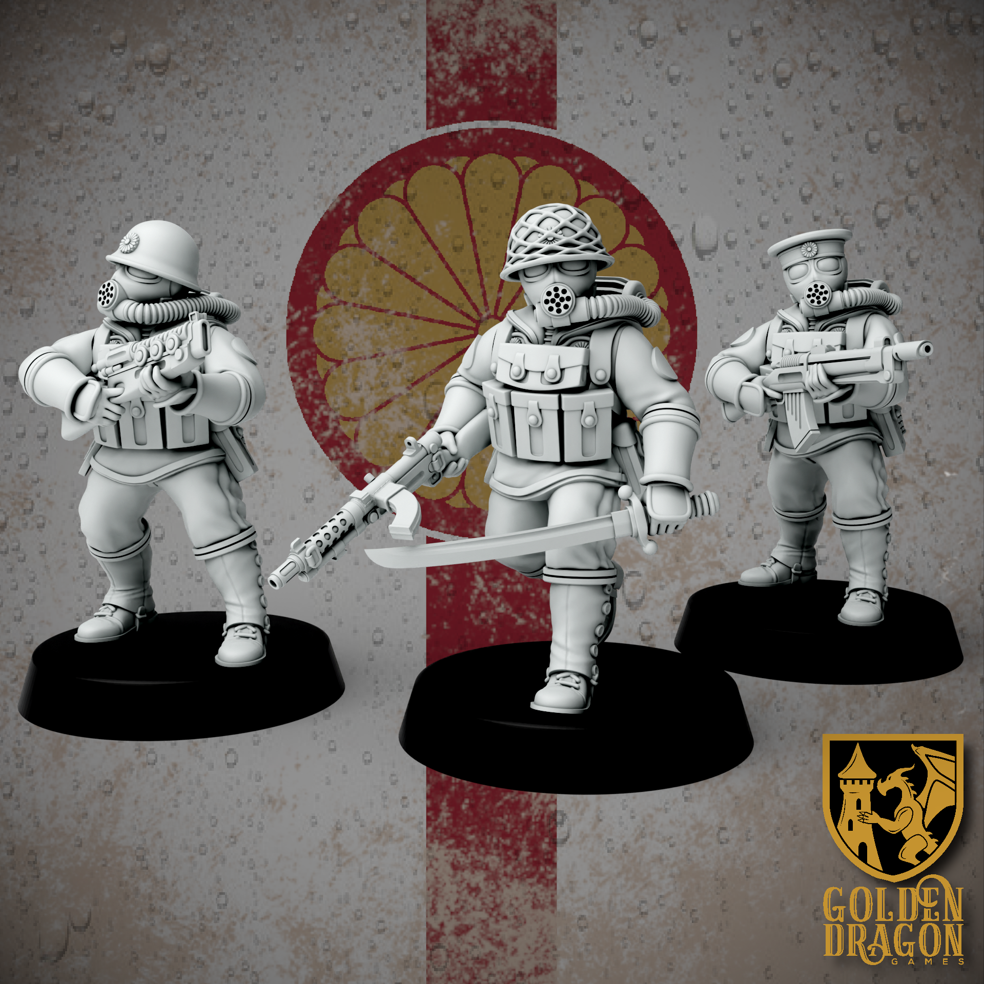 Empire of Japan Rikusentai Naval Infantry | Golden Dragon Games Weird WW2 Role Playing Miniatures