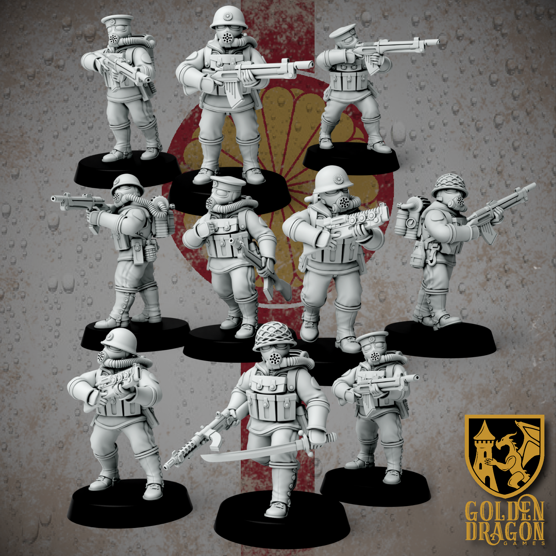 Empire of Japan Rikusentai Naval Infantry | Golden Dragon Games Weird WW2 Role Playing Miniatures