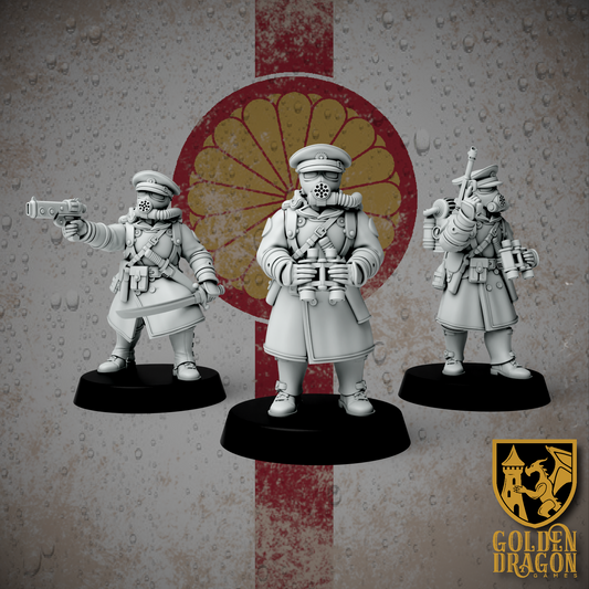 Empire of Japan Navy Officers | Golden Dragon Games Weird WW2 Role Playing Miniatures