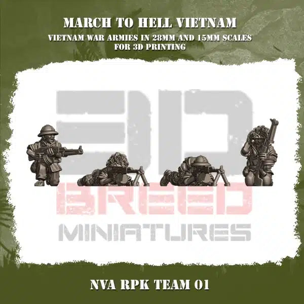 VIETNAM WAR NVA RPK TEAM | 3DBreed 15mm Wargaming Miniatures