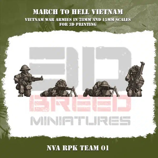 VIETNAM WAR NVA RPK TEAM | 3DBreed 15mm Wargaming Miniatures