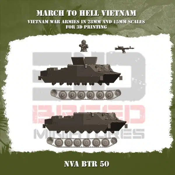 VIETNAM WAR NVA BTR 50 | 3DBreed 15mm Wargaming Miniatures