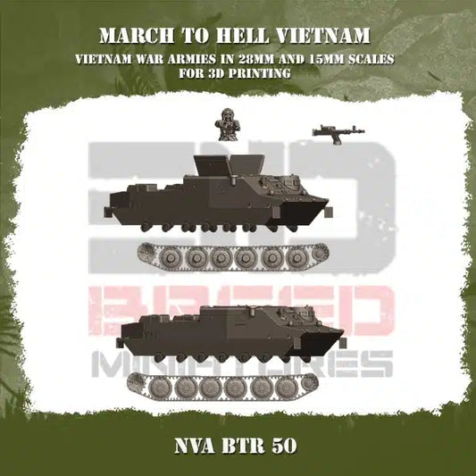 VIETNAM WAR NVA BTR 50 | 3DBreed 15mm Wargaming Miniatures