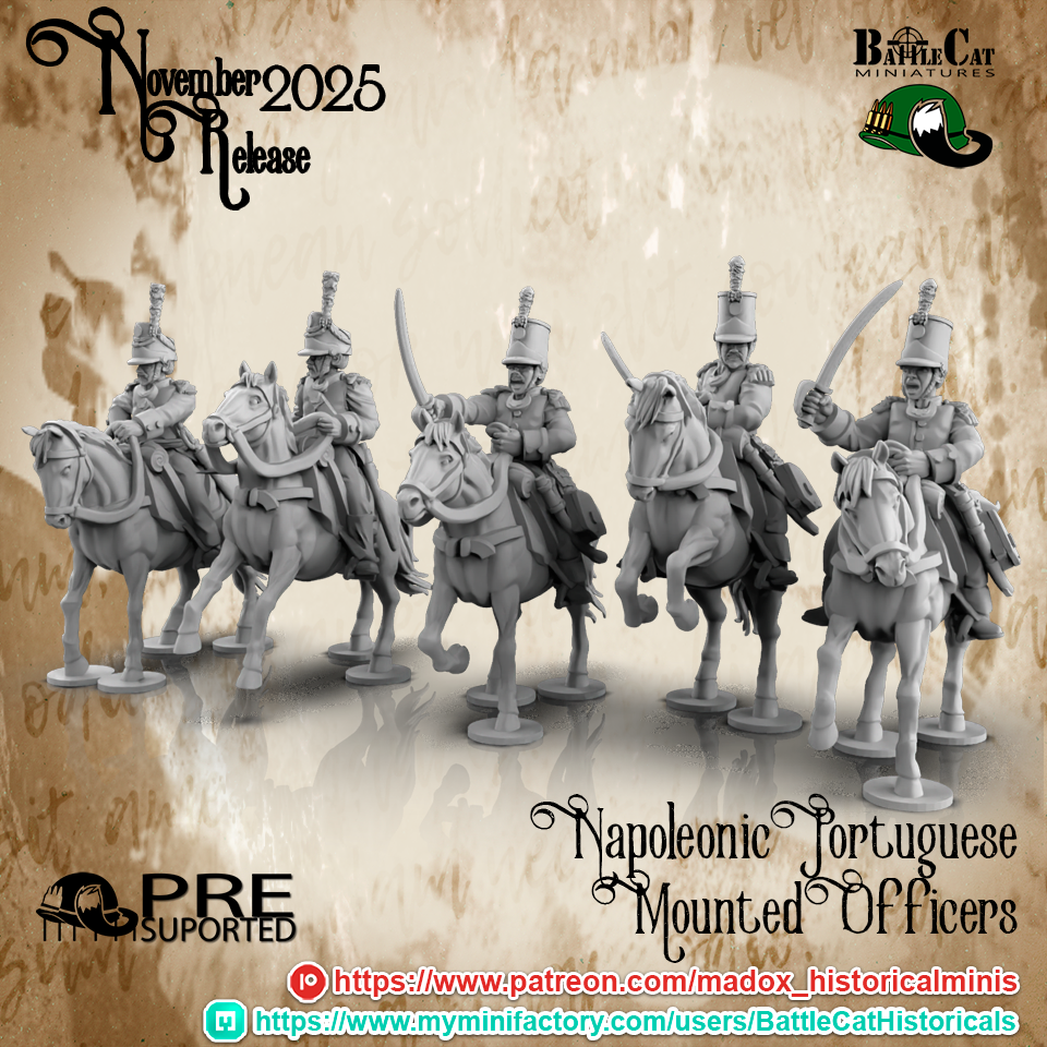 Napoleonic Mounted Officers | Battlecat 28mm Historical Wargaming Miniatures Role Playing Miniatures