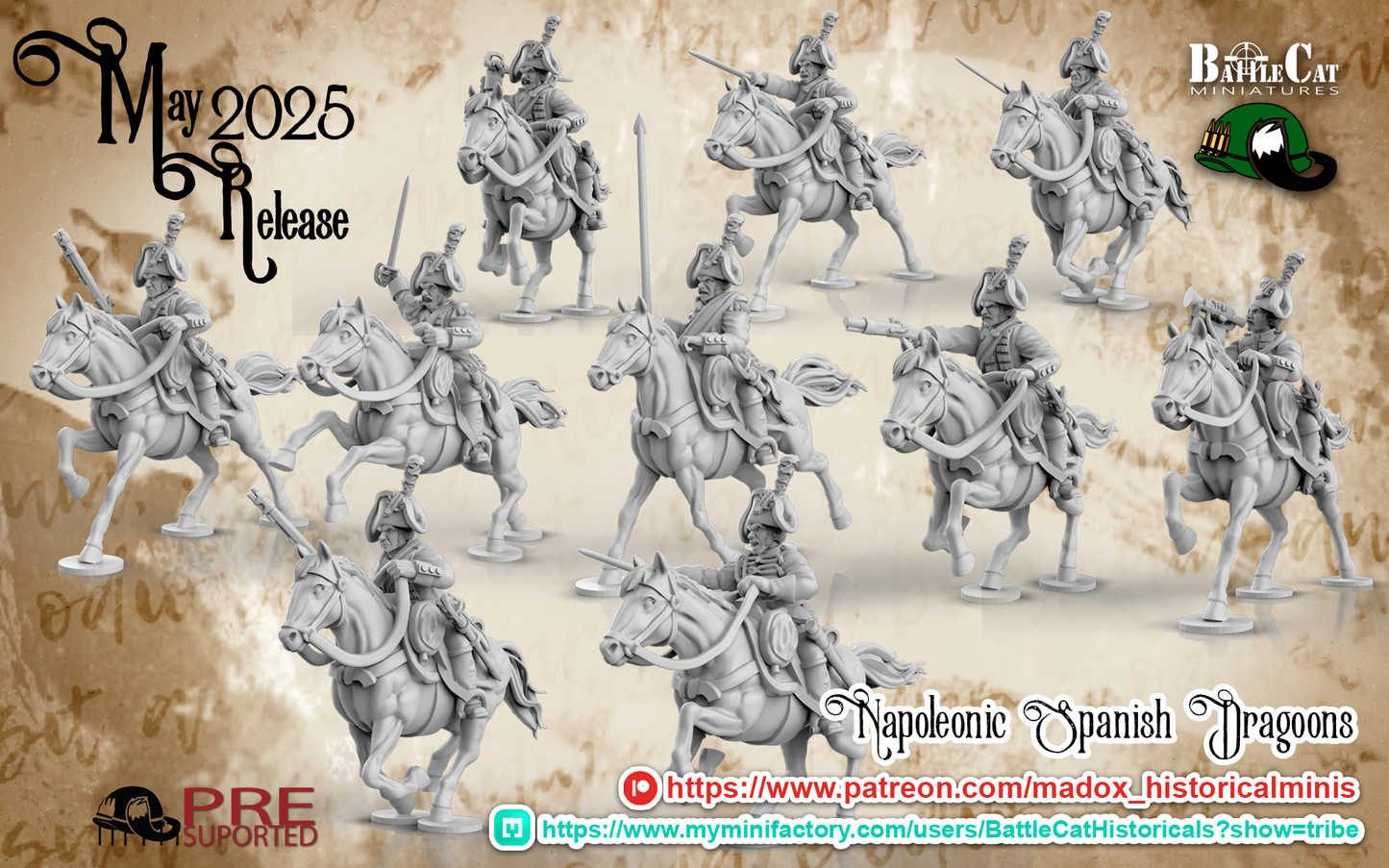 Napoleonic Spanish Dragoons | Battlecat 28mm Historical Wargaming Miniatures Role Playing Miniatures