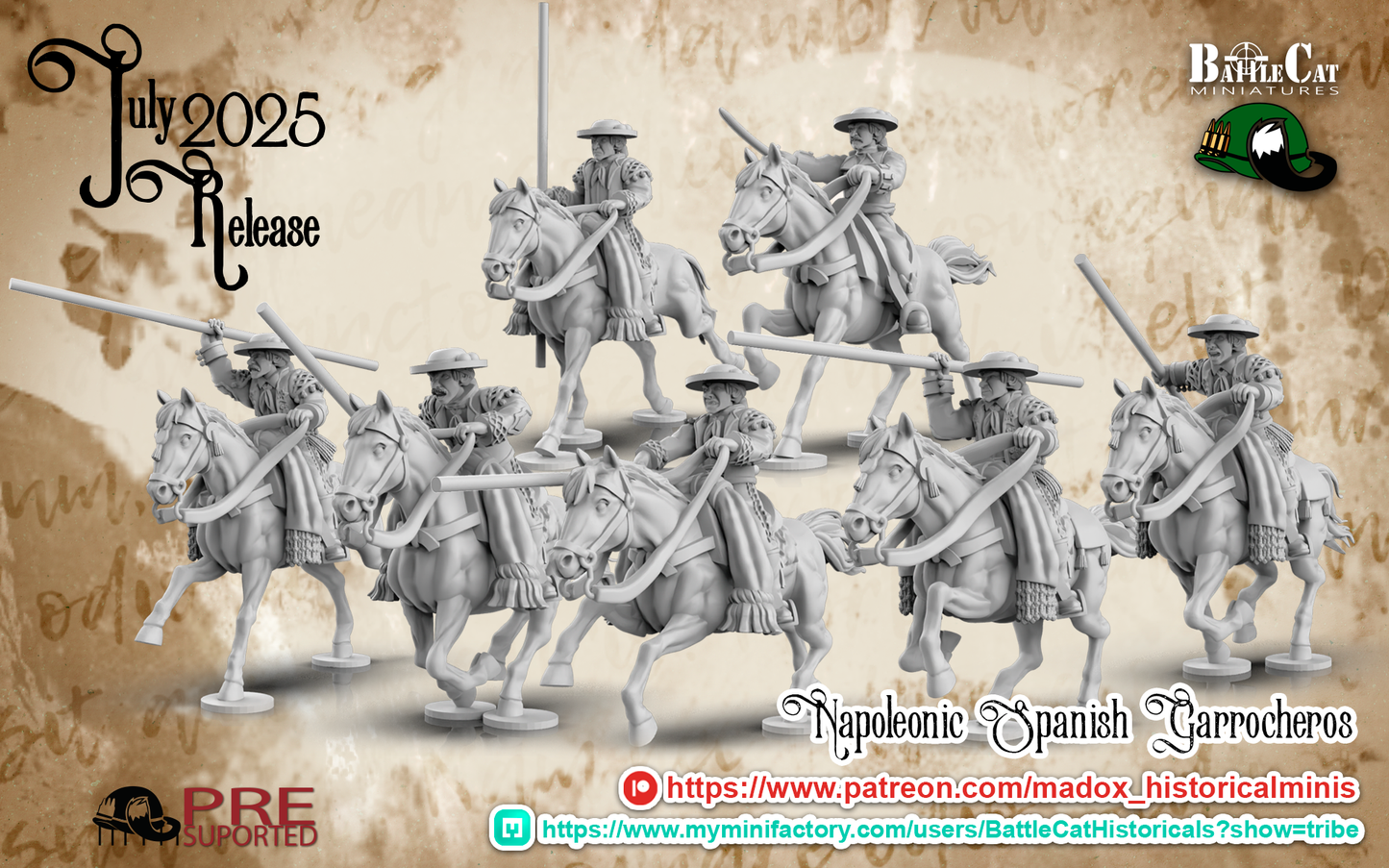 Napoleonic Spanish Gallocheros | Battlecat 28mm Historical Wargaming Miniatures Role Playing Miniatures