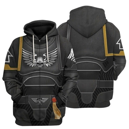 Titanium Men Raven Warriors | Grimark Space Wars Digital Print Sweatsuits Hoodies Rave Warrior - Zipper / XS