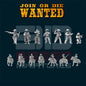 JOIN OR DIE WANTED OUTLAWS PACK | 3D Breed 28mm Wild West Wargaming Miniatures