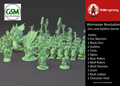 Orcs and Goblins Army Bundle | Greenskin Miniatures 10mm Fantasy Wargaming Miniatures Role Playing Miniatures