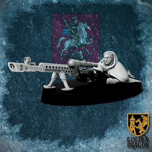 Russian Empire Lieutenant Lyudmila Pavlichenko | Golden Dragon Games Weird WW2 Role Playing Miniatures