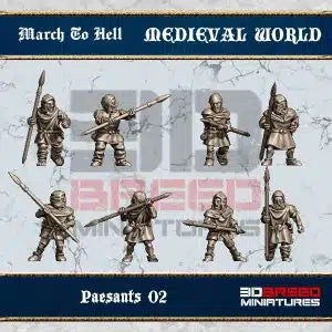 Medieval West European Peasants 2 | 3DBreed 15mm Wargaming Miniatures Role Playing Miniatures