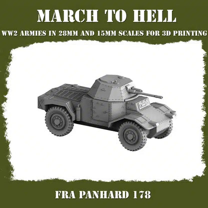 WW2 FRENCH ARMY PANHARD 178 | 3DBreed 15mm Wargaming Miniatures