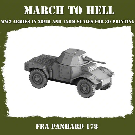 WW2 FRENCH ARMY PANHARD 178 | 3DBreed 15mm Wargaming Miniatures