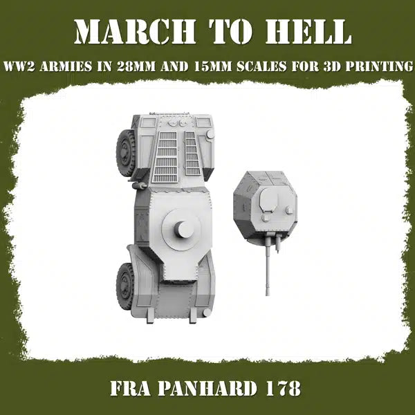 WW2 FRENCH ARMY PANHARD 178 | 3DBreed 15mm Wargaming Miniatures