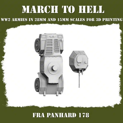 WW2 FRENCH ARMY PANHARD 178 | 3DBreed 15mm Wargaming Miniatures