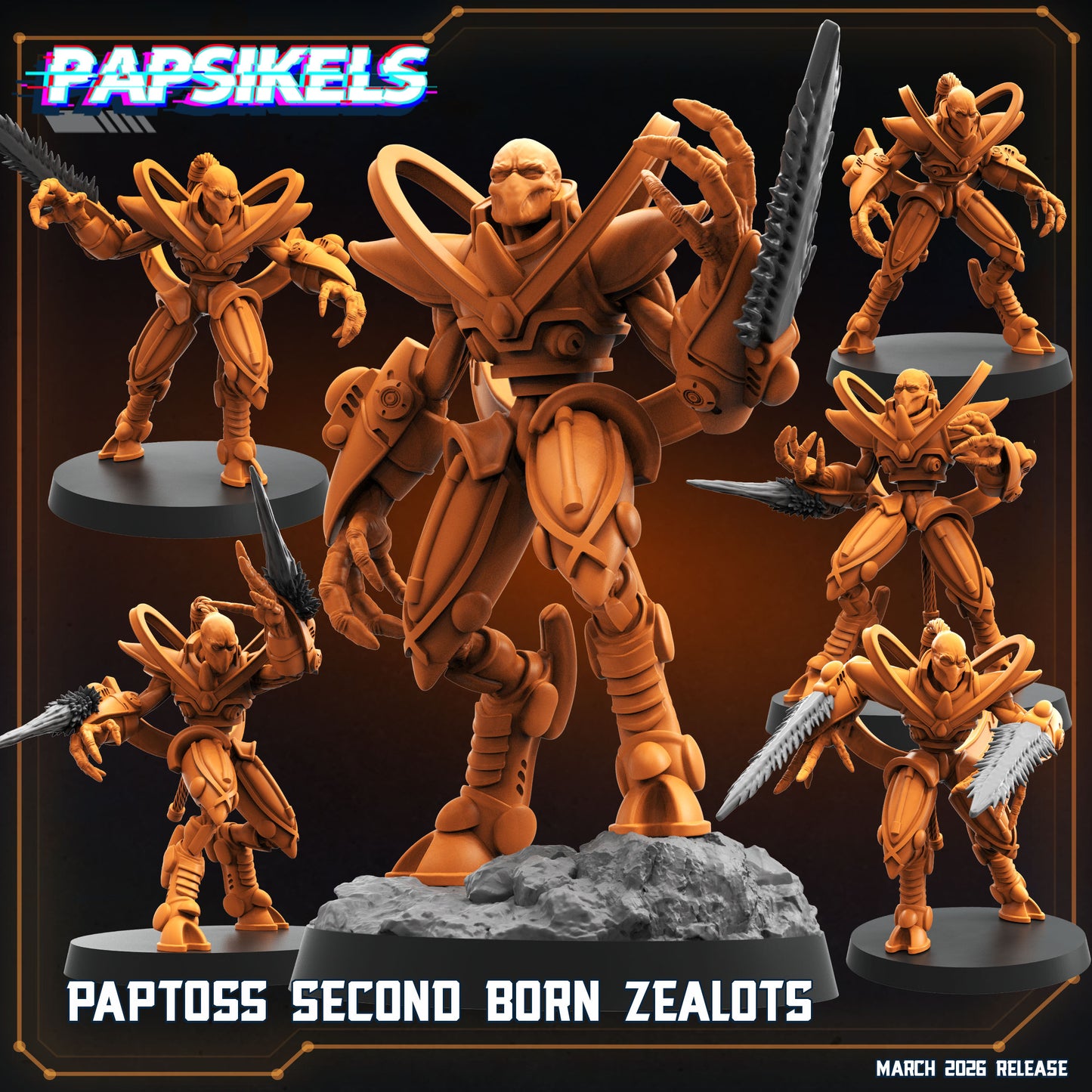 Sapients Zealous Templars 1st gen | Papsikels 32mm Sci Fi Miniatures