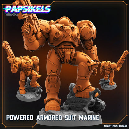 Human Colonies Ranger Power Armour | Papsikels 32mm Sci Fi Miniatures