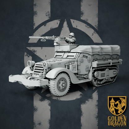 United States of America M50A1 Palomino Halftrack | Golden Dragon Games Weird WW2 Role Playing Miniatures