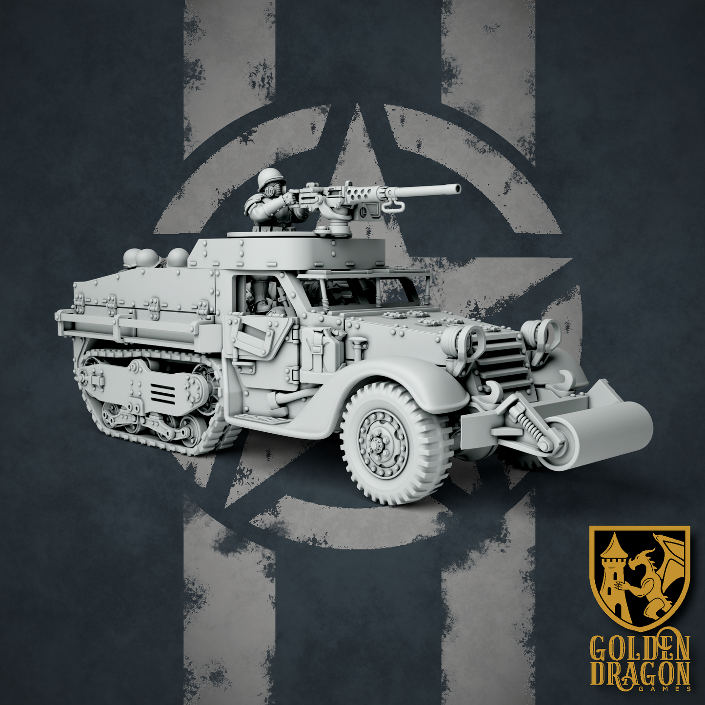 United States of America M50A1 Palomino Halftrack | Golden Dragon Games Weird WW2 Role Playing Miniatures