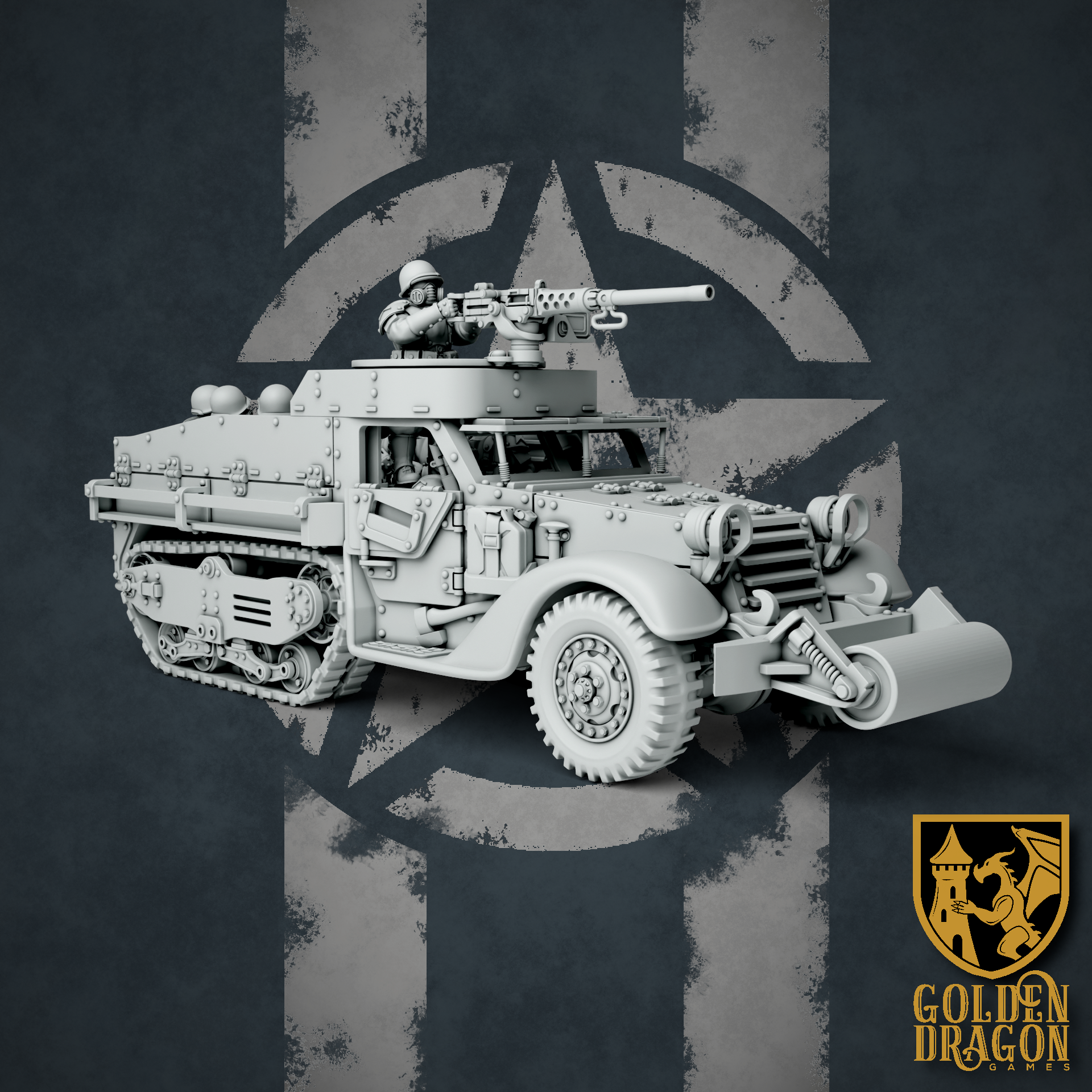 United States of America M50A1 Palomino Halftrack | Golden Dragon Games Weird WW2 Role Playing Miniatures