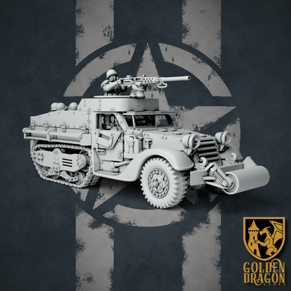 United States of America M50A1 Palomino Halftrack | Golden Dragon Games Weird WW2 Role Playing Miniatures