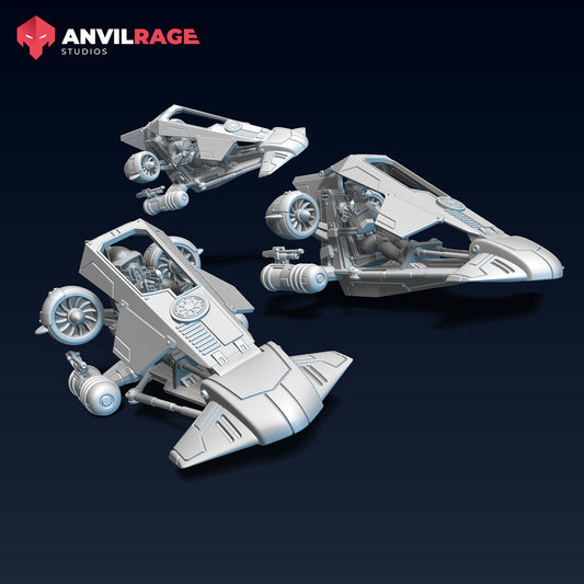 Rangers Patrol Bikes | Anvilrage Galactic SciFi Miniatures 32mm 1/47 Legion Scale Role Playing Miniatures