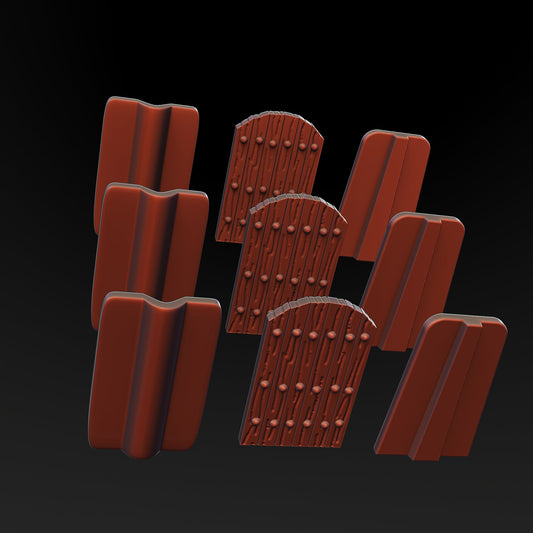 Medieval Shields Pack - Pavise | 3DBreed 15mm Wargaming Miniatures Role Playing Miniatures
