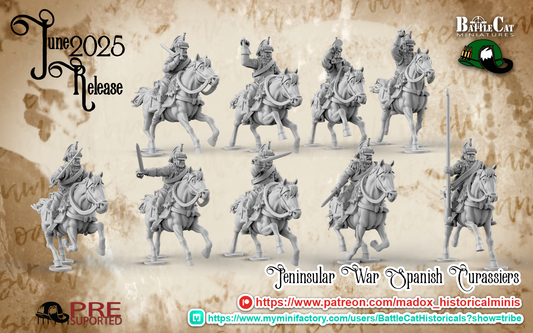 Napoleonic Spanish Peninsular Cuirassiers | Battlecat 28mm Historical Wargaming Miniatures Role Playing Miniatures