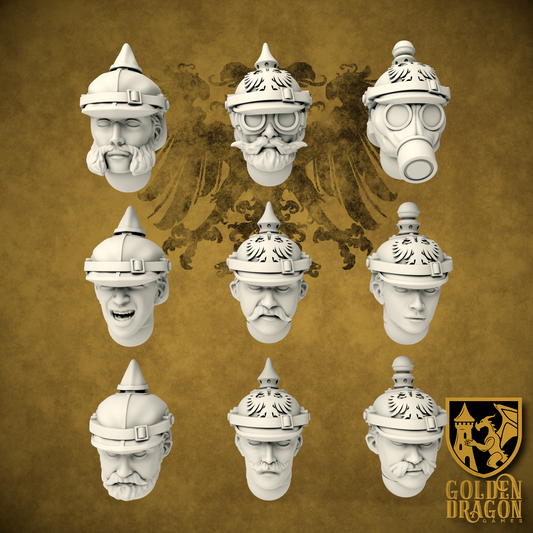 Holy Roman Empire Brandenburger Sturmtruppen Upgrade Pack | Golden Dragon Games Weird WW2 Role Playing Miniatures