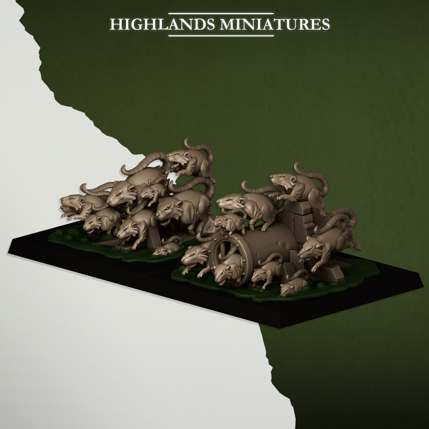 Vermin Rat Swarms | Highlands Miniatures 28/32mm Fantasy Wargaming Miniatures Role Playing Miniatures