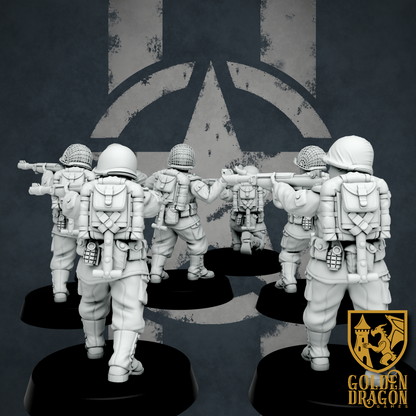 United States of America Rear Echelon Infantry | Golden Dragon Games Weird WW2 Role Playing Miniatures