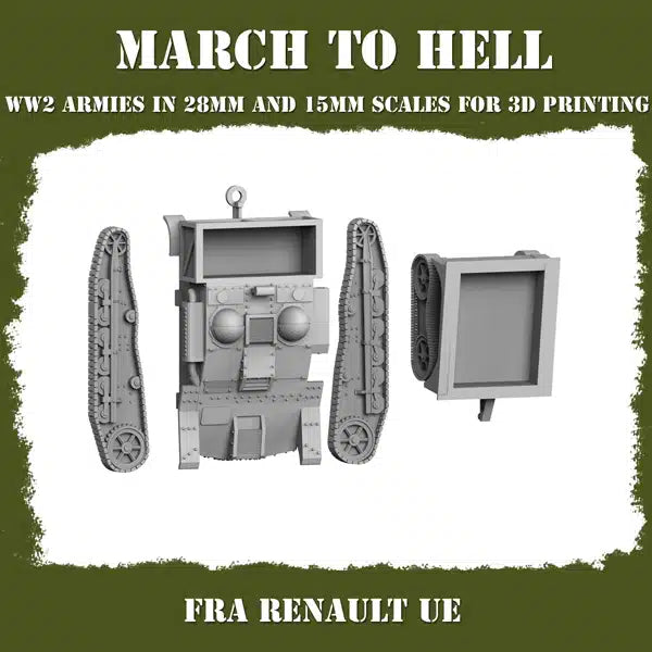 WW2 FRENCH ARMY RENAULT UE | 3DBreed 15mm Wargaming Miniatures