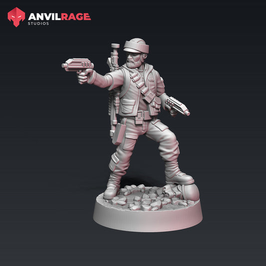 Resistance Rex | Anvilrage Galactic SciFi Miniatures 32mm 1/47 Legion Scale Role Playing Miniatures