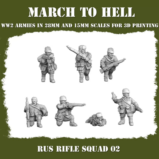 WW2 RED ARMY RIFLE SQUAD | 3DBreed 15mm Wargaming Miniatures