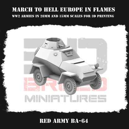 WW2 RED ARMY BA 64 | 3DBreed 15mm Wargaming Miniatures