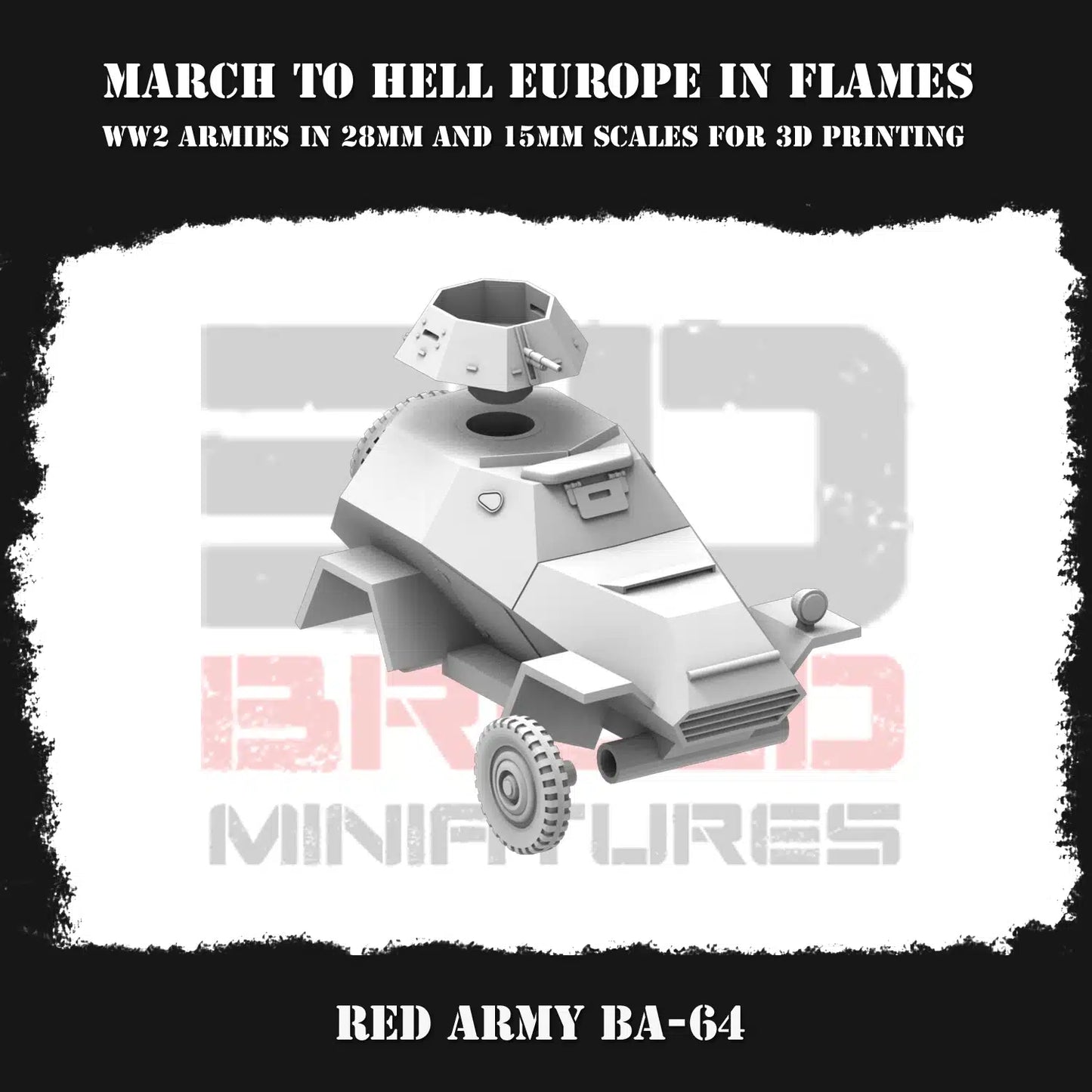WW2 RED ARMY BA 64 | 3DBreed 15mm Wargaming Miniatures
