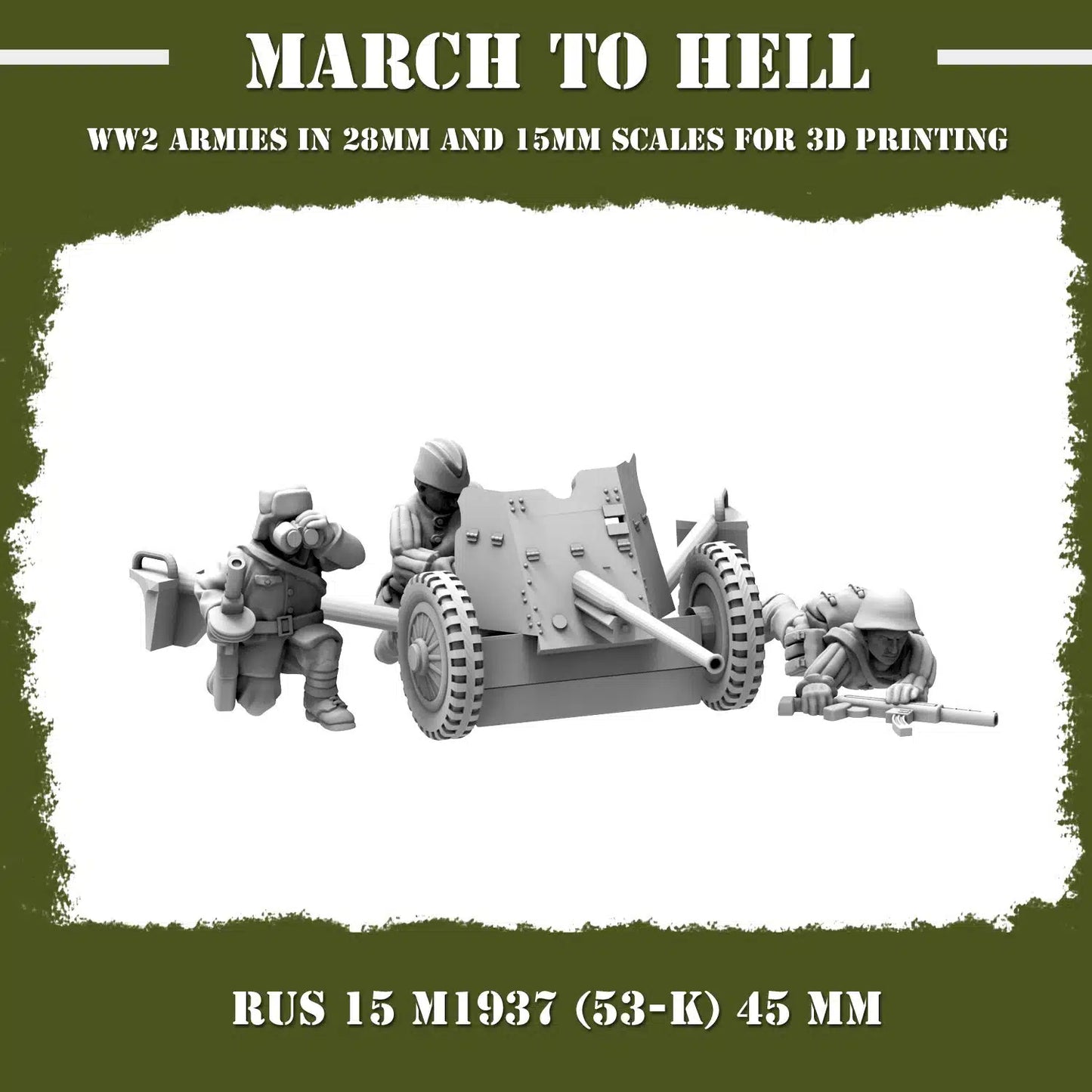 WW2 RED ARMY M1937 (53-K) 45mm | 3DBreed 15mm Wargaming Miniatures