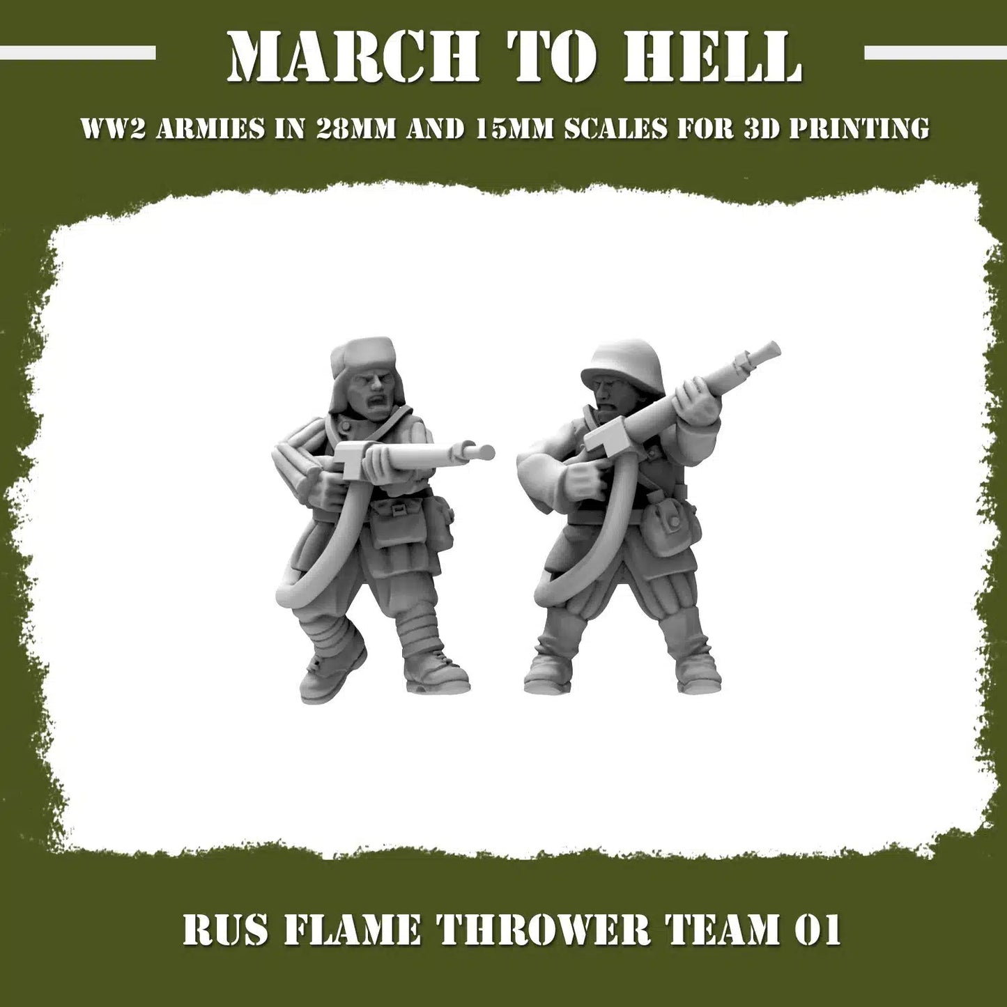 WW2 RED ARMY FLAMETHROWER | 3DBreed 15mm Wargaming Miniatures