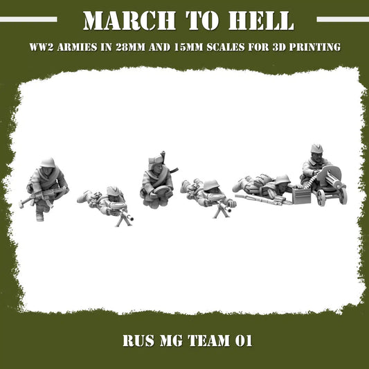 WW2 RED ARMY MG TEAM | 3DBreed 15mm Wargaming Miniatures