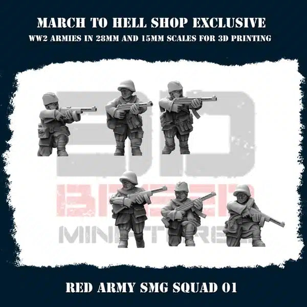 WW2 RUS SMG SUMMER GEAR | 3DBreed 15mm Wargaming Miniatures