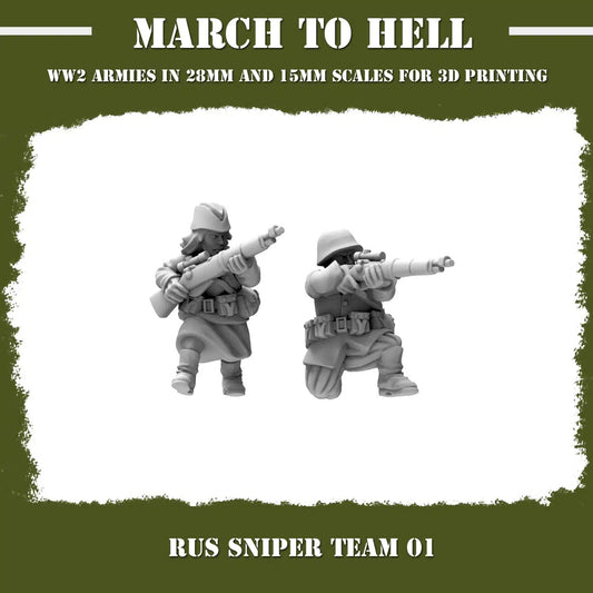 WW2 RED ARMY SNIPER TEAM | 3DBreed 15mm Wargaming Miniatures