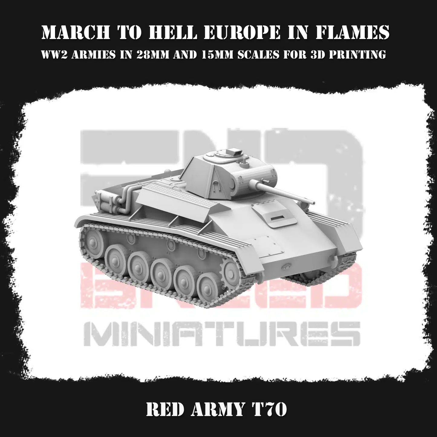 WW2 RED ARMY T70 | 3DBreed 15mm Wargaming Miniatures