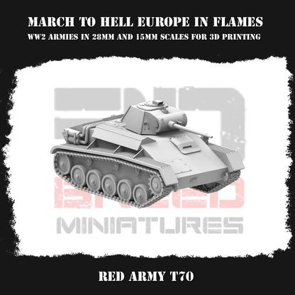 WW2 RED ARMY T70 | 3DBreed 15mm Wargaming Miniatures