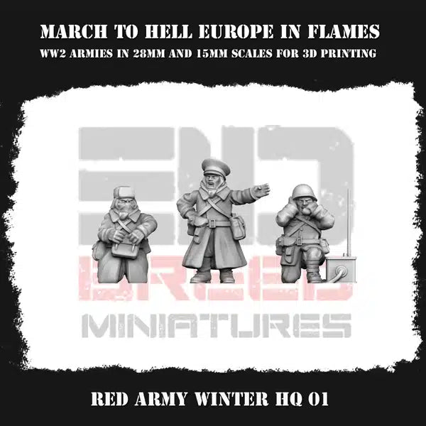 WW2 RED ARMY WINTER RIFLE SQUAD | 3DBreed 15mm Wargaming Miniatures