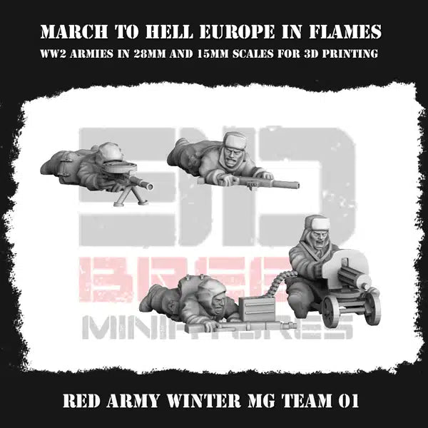 WW2 RED ARMY WINTER MG TEAMS | 3DBreed 15mm Wargaming Miniatures
