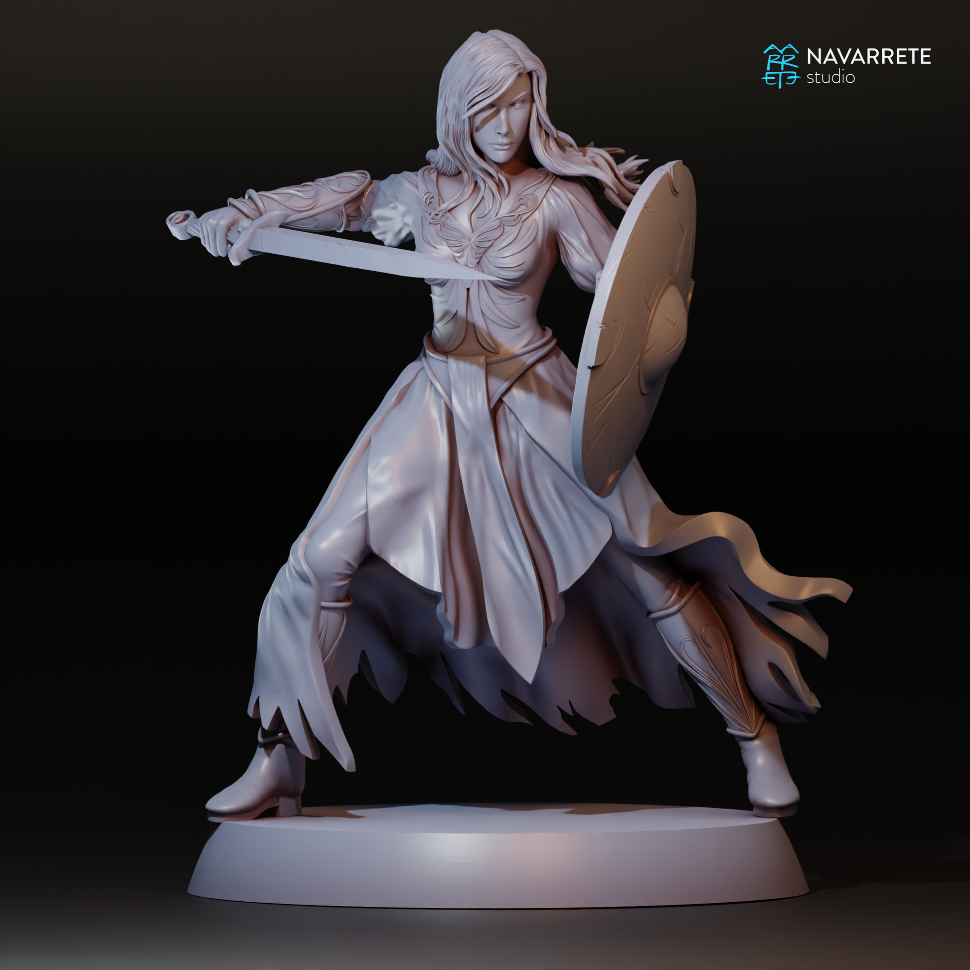 Lyssandra Daughter of Dusk | Navarrete Studios 25mm Fantasy Wargaming Miniatures