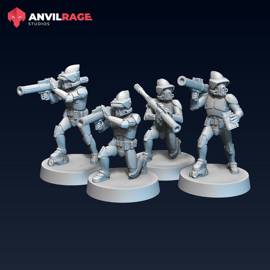 Rangers RPS Specialists | Anvilrage Galactic SciFi Miniatures 32mm 1/47 Legion Scale Role Playing Miniatures